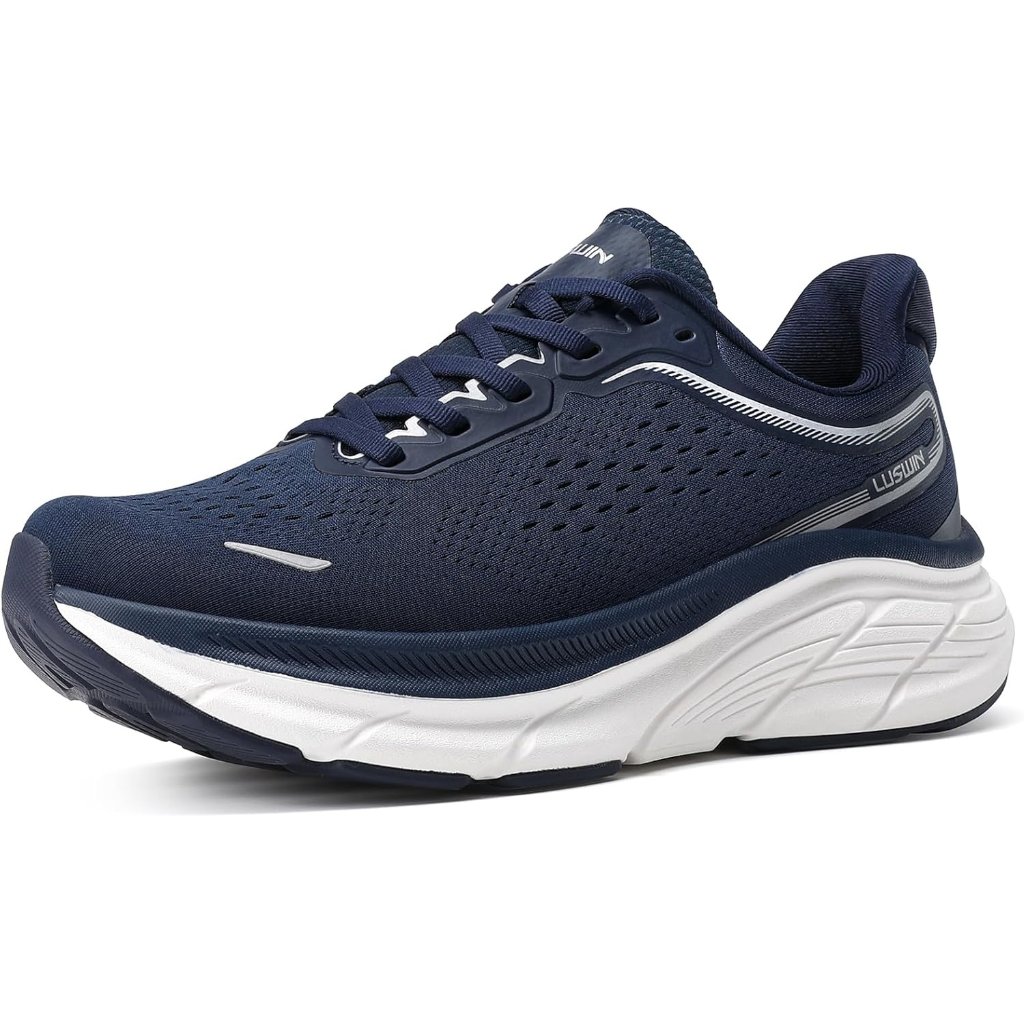 Men's Navy Lightweight Breathable Cushioning Running Comfortable Shoes